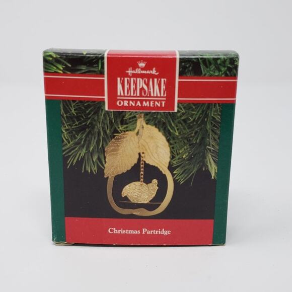 Hallmark Other - 1990 Hallmark Christmas Partridge Brass Keepsake Holiday Ornament.
